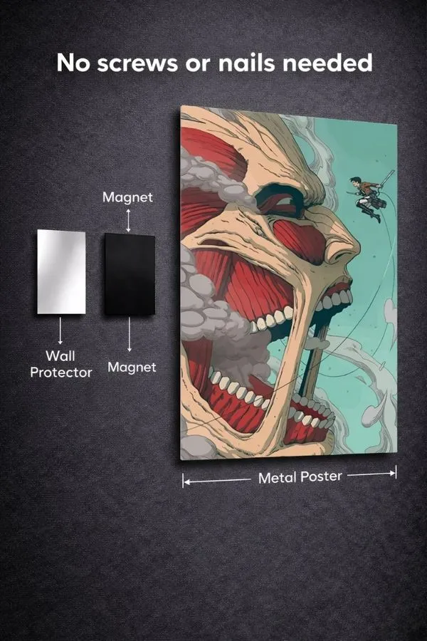 Attack On Titan metal posters anime posters wall art in Pakistan