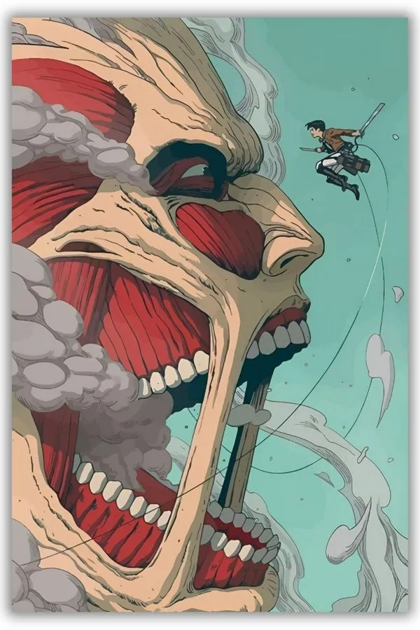Attack On Titan metal posters anime posters wall art in Pakistan