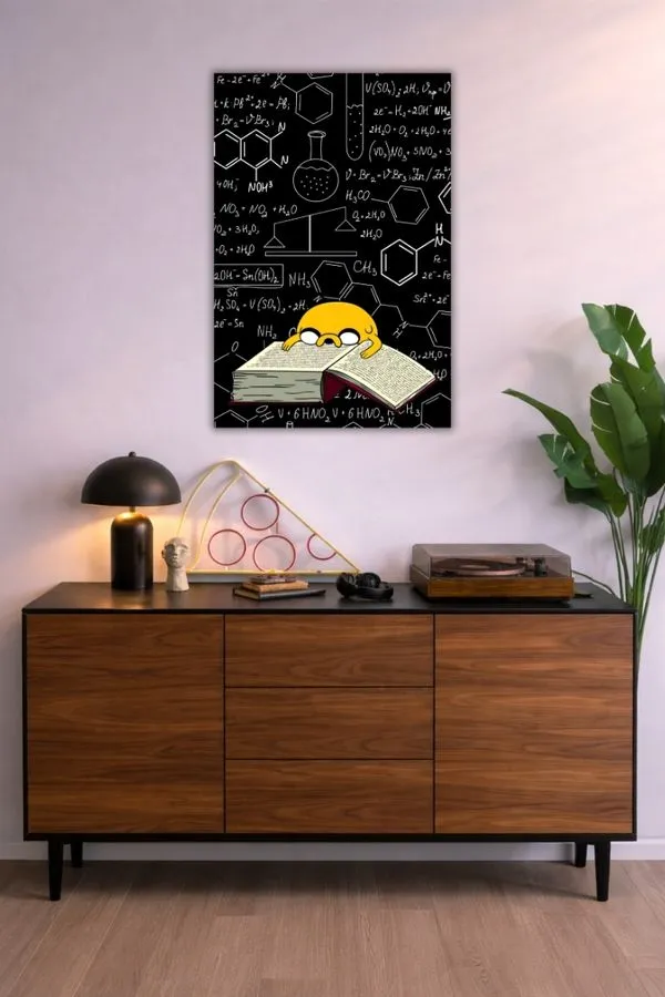 Adventure Time With Various Chemical Formulas metal posters cartoon characters posters wall art in Pakistan