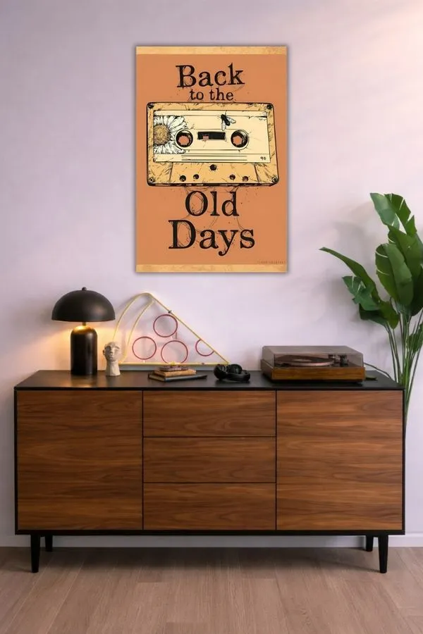 Back To The Old Days metal posters minimalist posters wall art in Pakistan