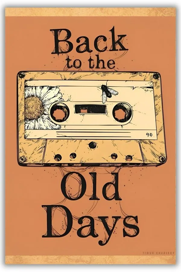 Back To The Old Days metal posters minimalist posters wall art in Pakistan