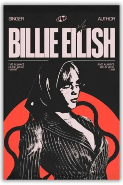Bille Eilish metal posters singers posters wall art in Pakistan