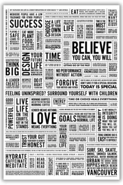 Black Inspiration metal posters motivation quotes posters wall art in Pakistan