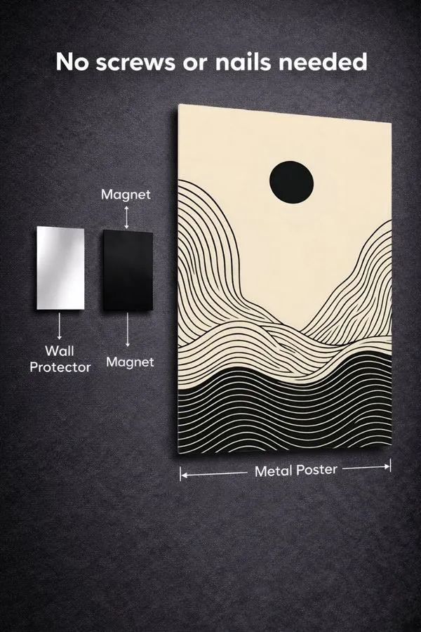 Boho Sunset Collection #1 metal posters abstract artwork wall art in Pakistan