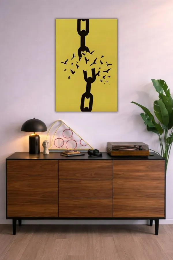 Break The Chain metal posters minimalist posters wall art in Pakistan