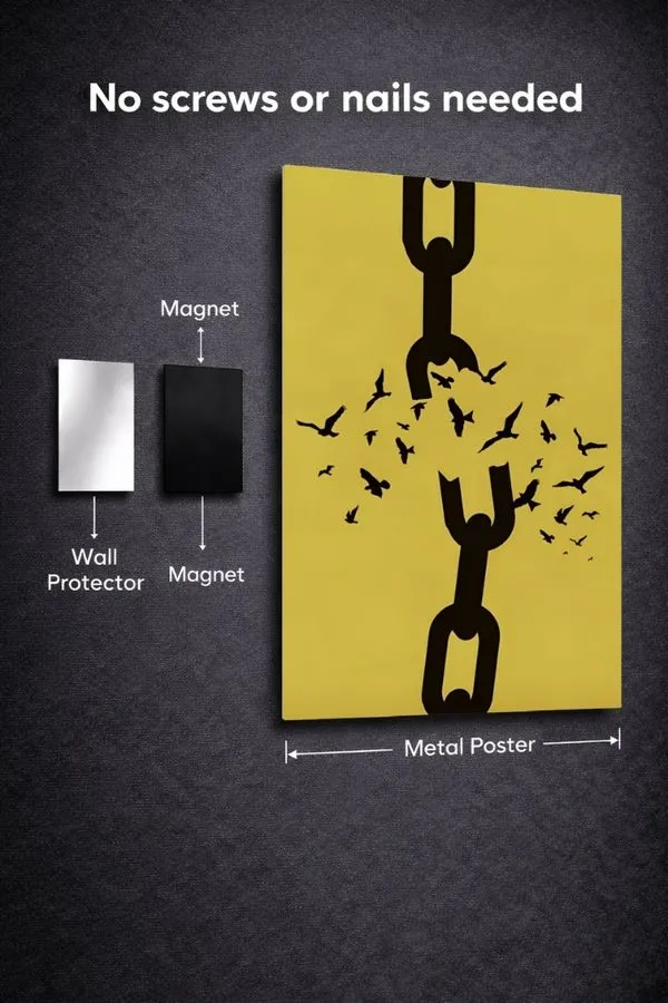 Break The Chain metal posters minimalist posters wall art in Pakistan
