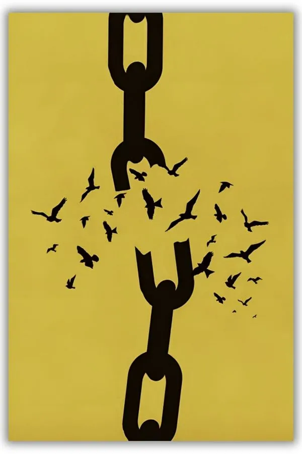 Break The Chain metal posters minimalist posters wall art in Pakistan