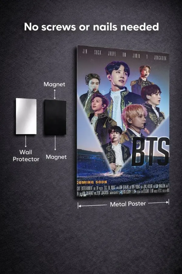 BTS metal posters singers posters wall art in Pakistan