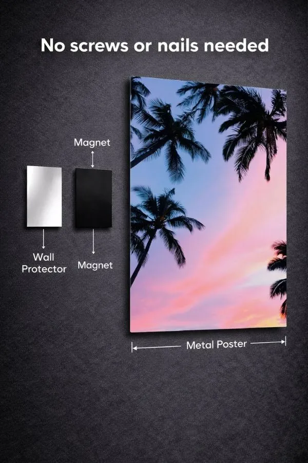 California Palm metal posters landscape posters wall art in Pakistan