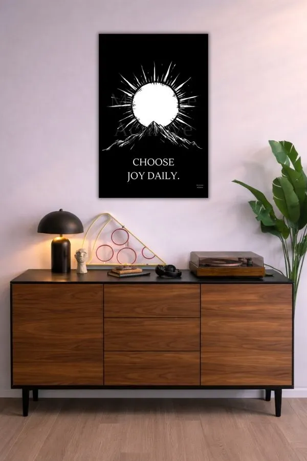 Choose Joy Daily metal posters motivation quotes posters wall art in Pakistan