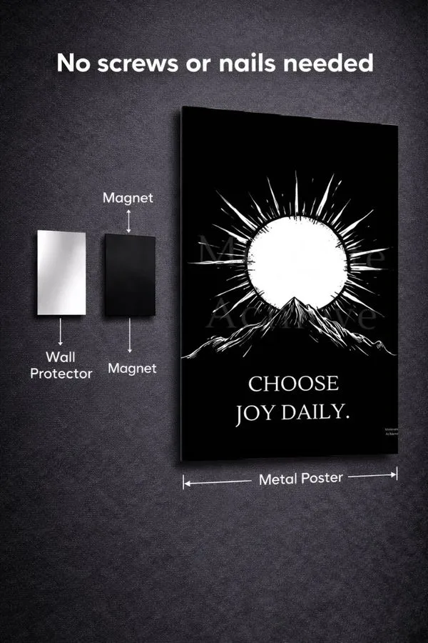 Choose Joy Daily metal posters motivation quotes posters wall art in Pakistan