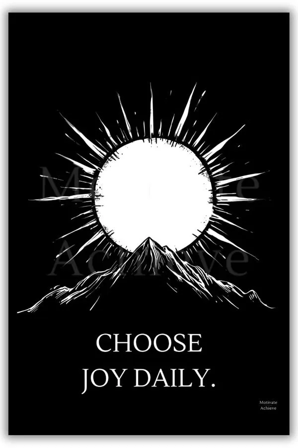 Choose Joy Daily metal posters motivation quotes posters wall art in Pakistan