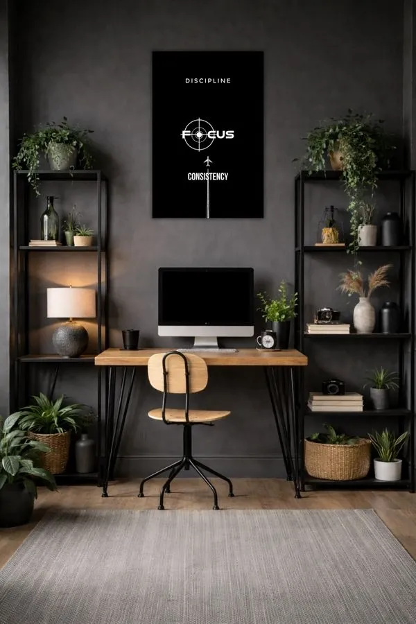 Discipline Focus Consistancy metal posters motivation quotes posters wall art in Pakistan