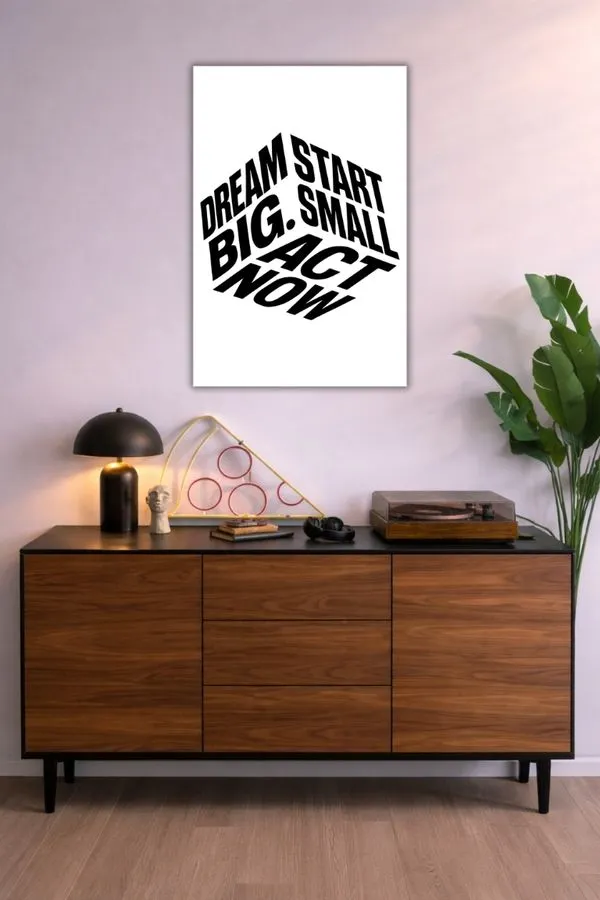 Dream metal posters motivation quotes posters wall art in Pakistan
