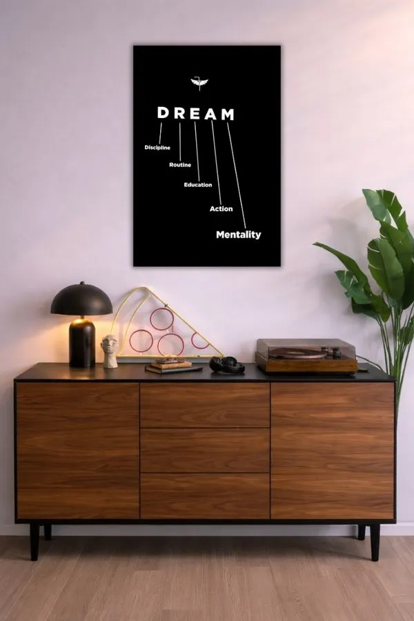 Dream metal posters motivation quotes posters wall art in Pakistan