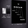 Dream metal posters motivation quotes posters wall art in Pakistan