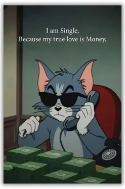 I Am Single metal posters motivation quotes posters wall art in Pakistan