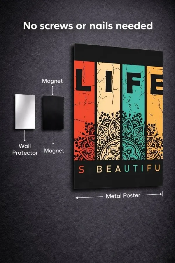 Life metal posters motivation quotes posters wall art in Pakistan