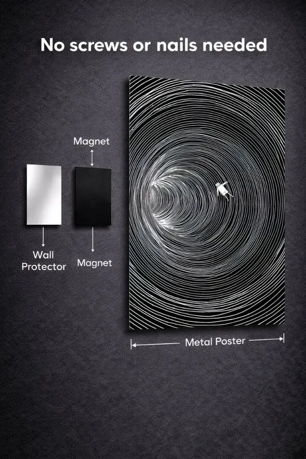 Lost In The Void metal posters wall art in Pakistan