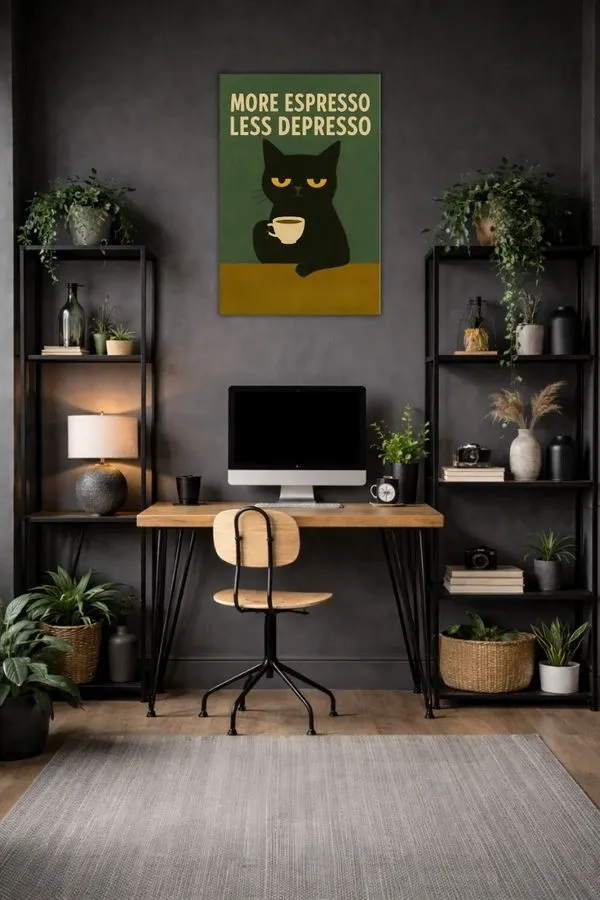 More Espresso Less Depresso metal posters illustrations & digital art wall art in Pakistan
