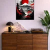 Mount Fuji metal posters abstract artwork wall art in Pakistan