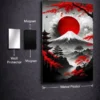 Mount Fuji metal posters abstract artwork wall art in Pakistan