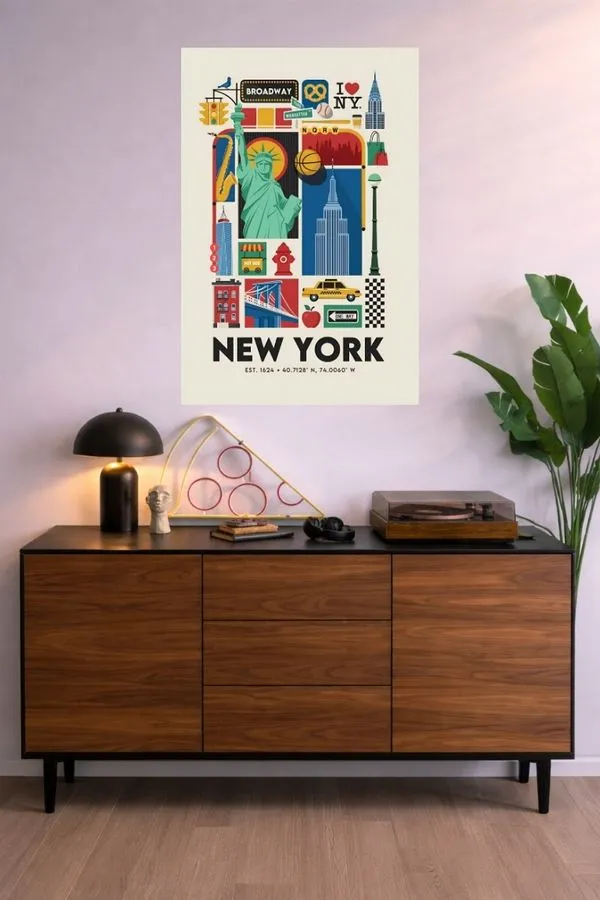 New York metal posters cityscapes wall art in Pakistan