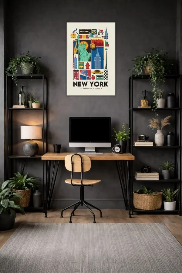 New York metal posters cityscapes wall art in Pakistan