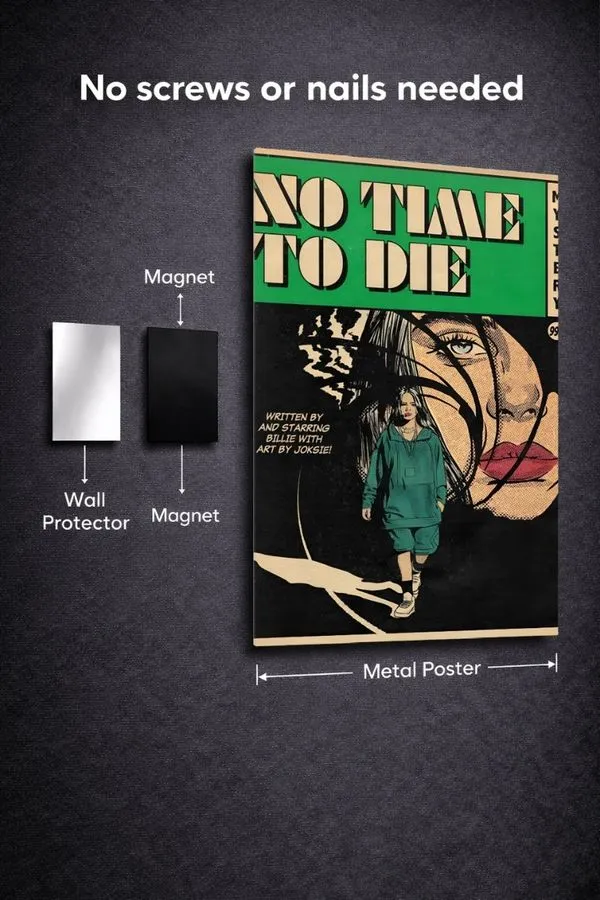 No Time To Die metal posters minimalist posters wall art in Pakistan