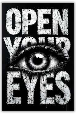 Open Your Eyes metal posters illustrations & digital art wall art in Pakistan