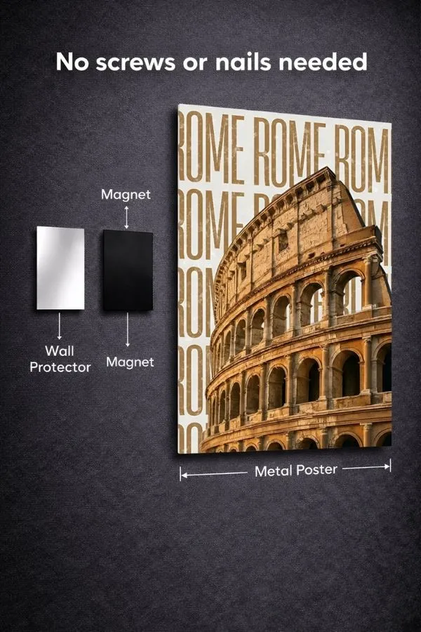 Rome metal posters cityscapes wall art in Pakistan