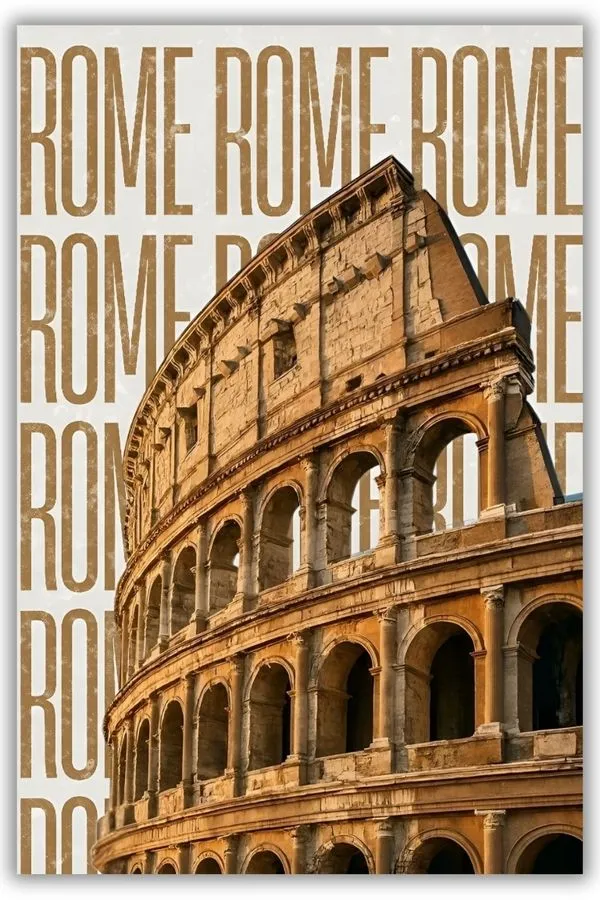 Rome metal posters cityscapes wall art in Pakistan