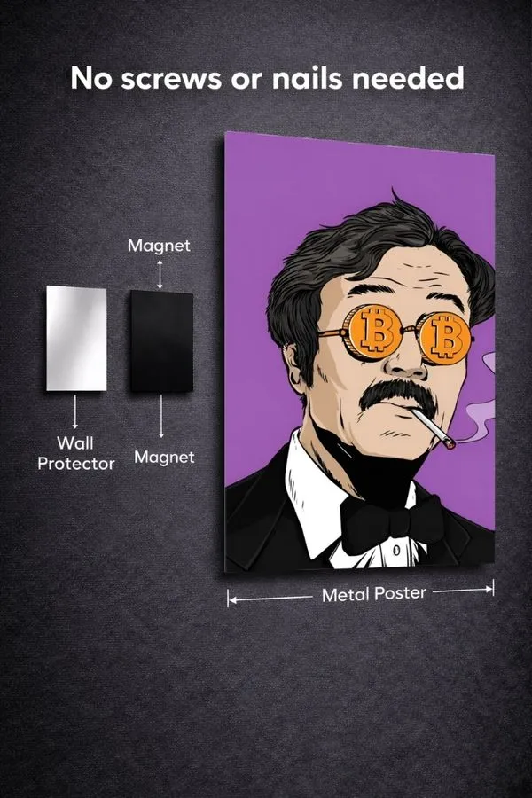 Satoshibles metal posters pop art wall art in Pakistan