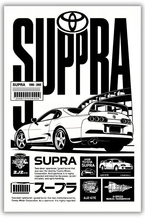 Supra metal posters cars & bikes posters wall art in Pakistan