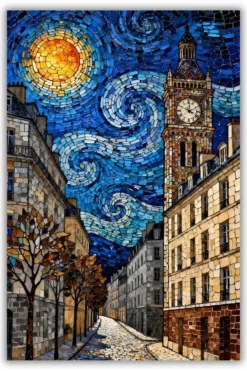 The Starry Nights metal posters abstract artwork wall art in Pakistan