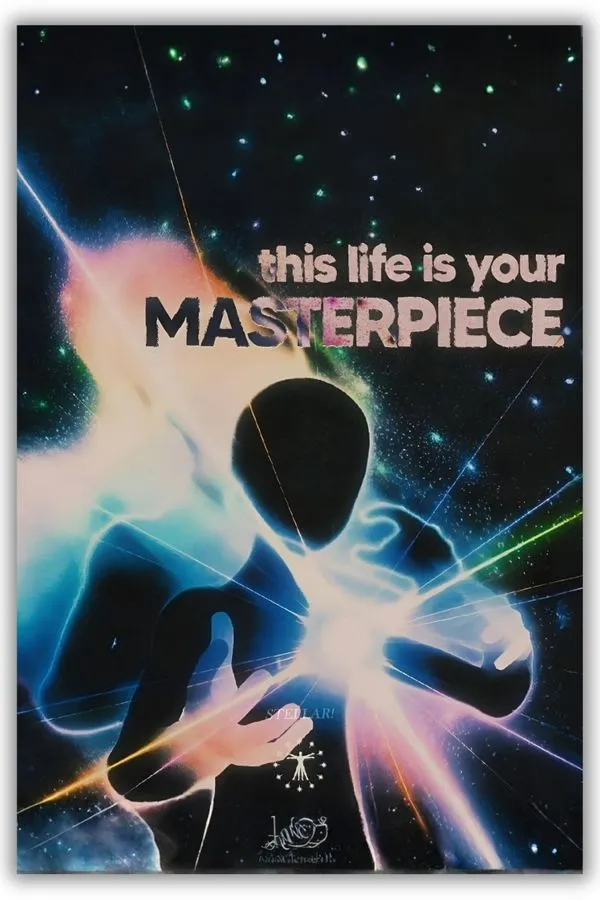THIS LIFE IS YOUR MASTERPIECE metal posters motivation quotes posters wall art in Pakistan