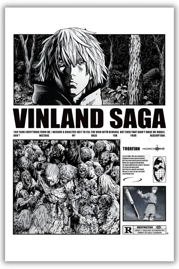 Vinland Saga metal posters anime posters wall art in Pakistan