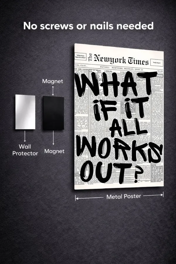 What If It All Works Out | Motivation Quotes Posters | Metal Posters | Wall Art