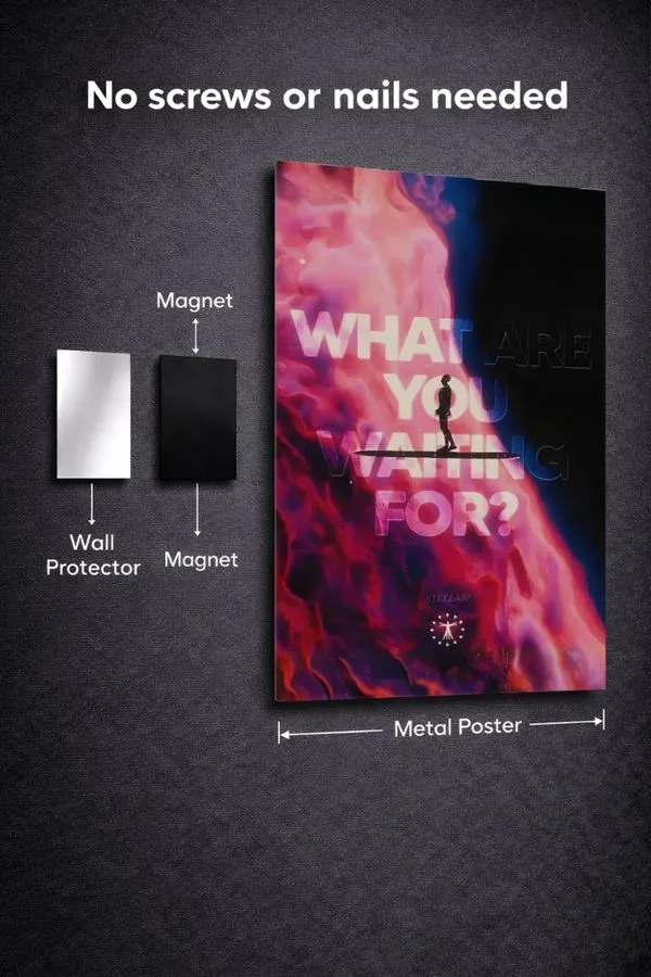 What are you waiting for metal posters motivation quotes posters wall art in Pakistan