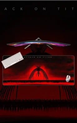 Attack on Titan Mousepad large desk mat with Attack on Titan artwork for gaming, office and study setup in Pakistan