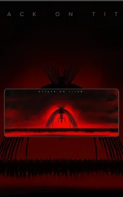 Attack on Titan Mousepad large desk mat with Attack on Titan artwork for gaming, office and study setup in Pakistan