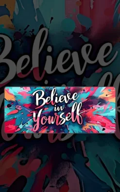 Believe in Yourself Mousepad large desk mat with Believe in yourself artwork for gaming, office and study setup in Pakistan