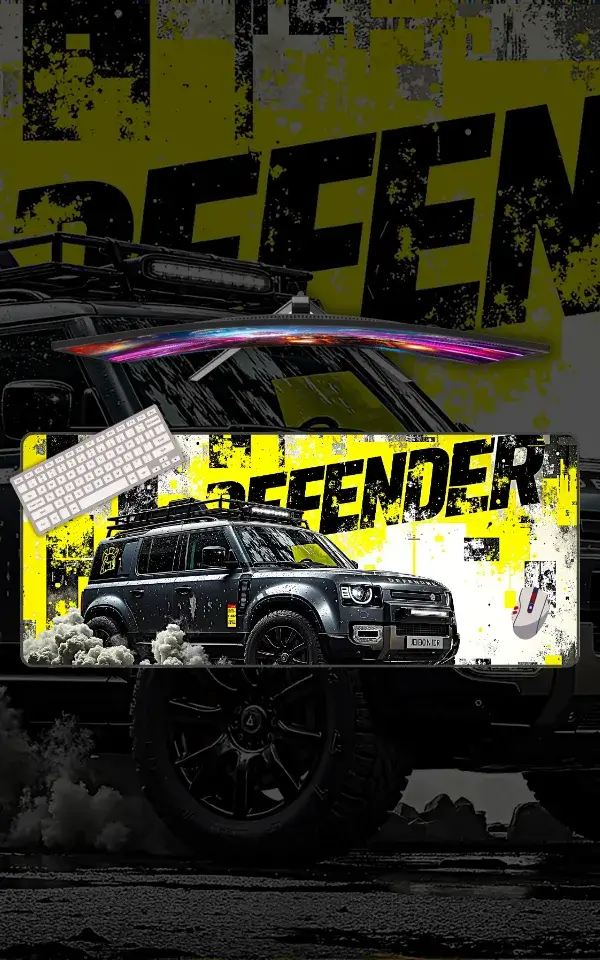 Defender Mousepad large desk mat with Defender artwork for gaming, office and study setup in Pakistan