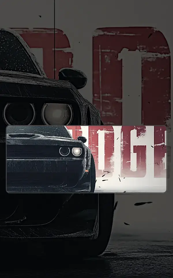 Dodge Hellcat Mousepad large desk mat with Dodge SRT Hellcat artwork for gaming, office and study setup in Pakistan