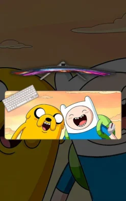 Finn Jake Mousepad featuring Finn & Jake artwork on a premium large desk mat in Pakistan