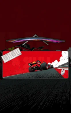 Formula 1 Mousepad large desk mat with Formula 1 artwork for gaming, office and study setup in Pakistan