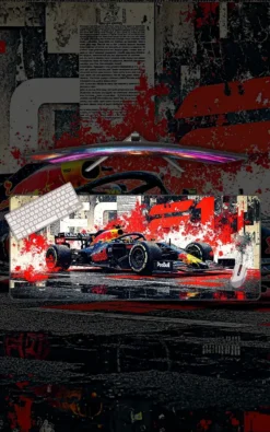 Formula 1 Racing Mousepad featuring Formula 1 artwork on a premium large desk mat in Pakistan