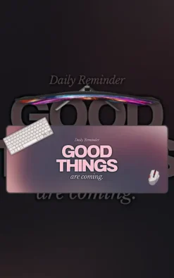 Good Things Mousepad featuring Good Things artwork on a premium large desk mat in Pakistan