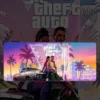 GTA Mousepad large desk mat with GTA artwork for gaming, office and study setup in Pakistan