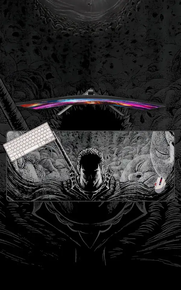 Guts Anime Mousepad featuring Guts artwork on a premium large desk mat in Pakistan
